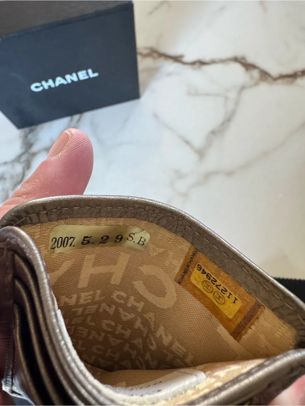 CHANEL Quilted Leather CC Card Holder